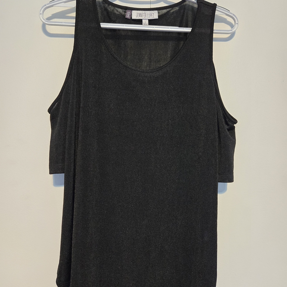 Jennifer‎ Lopez Black Cold Shoulder Top